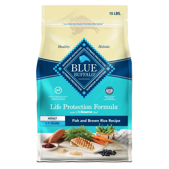 Blue Buffalo Life Protection Adult Fish and Brown Rice Recipe Dry Dog Food