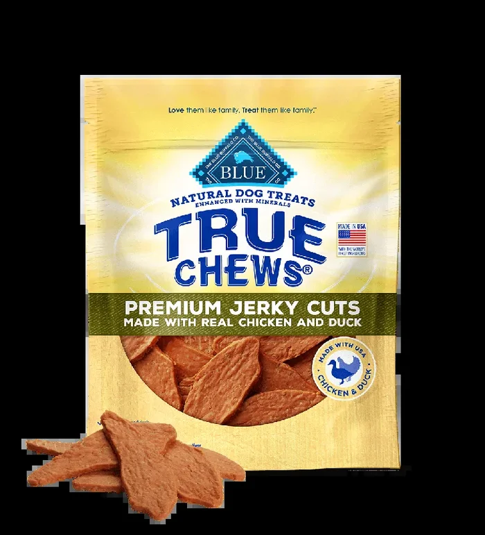 Blue Buffalo True Chews Premium Jerky Cuts with Real Chicken and Duck Dog Treats