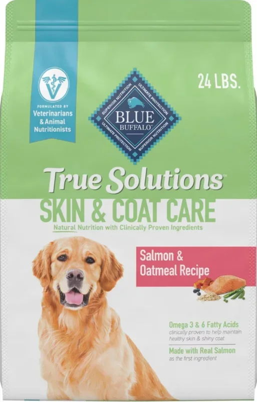 Blue Buffalo True Solutions Perfect Coat Natural Skin & Coat Care Salmon Recipe Adult Dry Dog Food