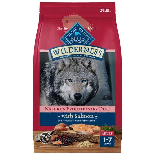 Blue Buffalo Wilderness Salmon With Wholesome Grains Recipe , Dry Dog Food