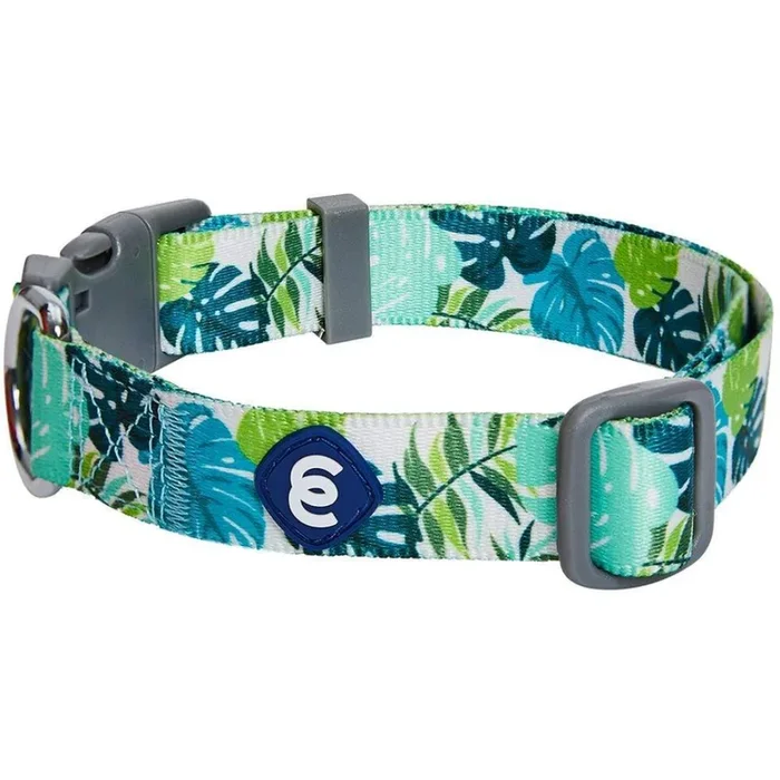 Blueberry Pet – Bahamas Vacation Palm Leaves Dog Collar