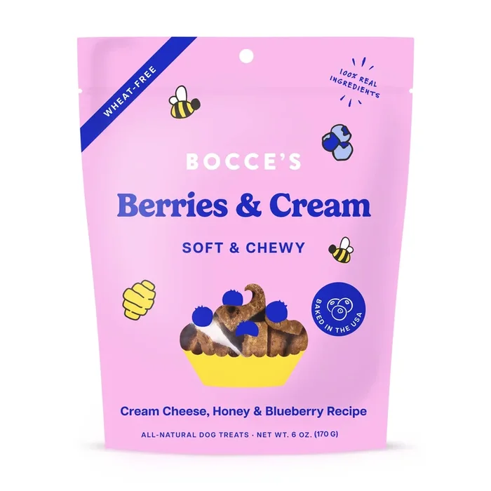 Bocce’s Bakery Berries & Cream Soft & Chewy Dog Treats 6oz