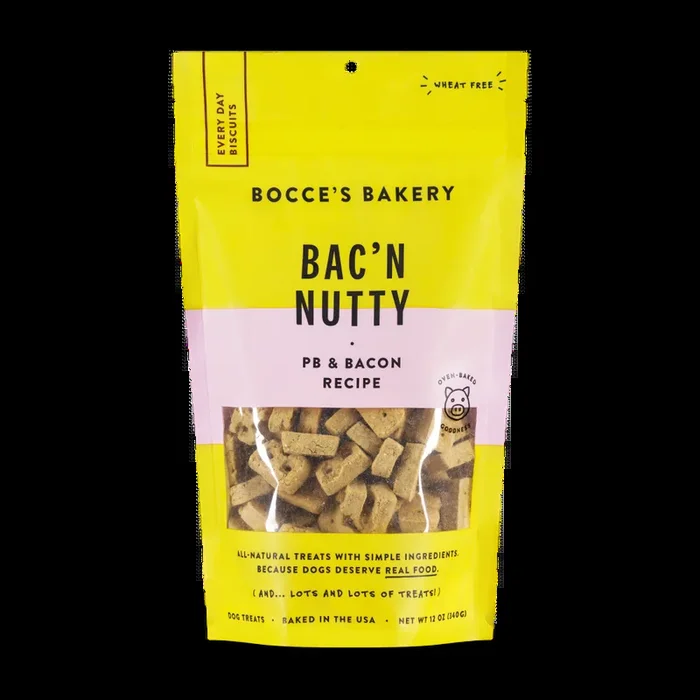 Bocce’s Bakery Every Day Bac’n Nutty Biscuit Dog Treats
