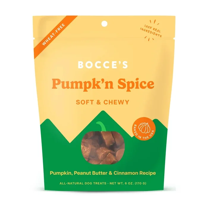 Bocce’s Bakery Pumpk’n Spice Soft & Chewy Dog Treats 6oz