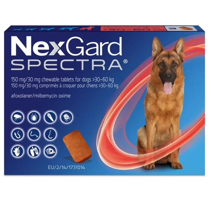 Boehringer Ingelheim Nexgard Spectra Tick & Flea Tablet (30 to 60kg) for Dogs (Afoxolaner & Milbemycin Oxime)
