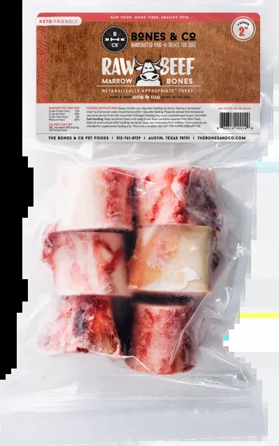 Bones & Co Dog Frozen Raw Beef Bones 2″ 6pk (PICK UP IN STORE ONLY)
