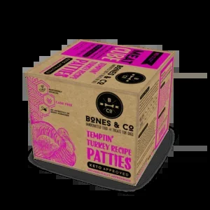 Bones & Co. Temptin’ Turkey Recipe Raw Frozen Meat Cubes Dog Food