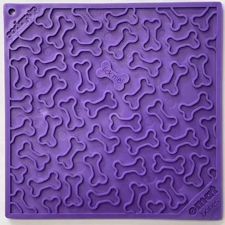 Bones eMat – Enrichment Lick Mat for Dogs and Cats | eMat Enrichment Toy for Anxiety Relief | SodaPup