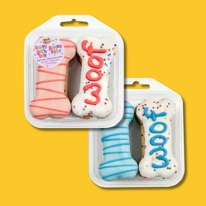 Bosco & Roxy’s Birthday Woof It Up Bones 4 pack