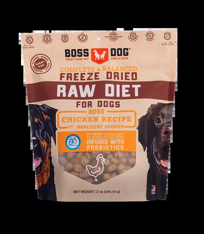 Boss Dog® Brand Freeze Dried Raw Diet Chicken Recipe for Dog