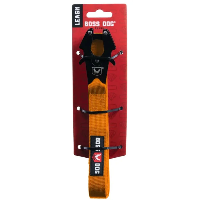 Boss Dog Tactical Dog Leash 6′ x 1″ Solid Orange