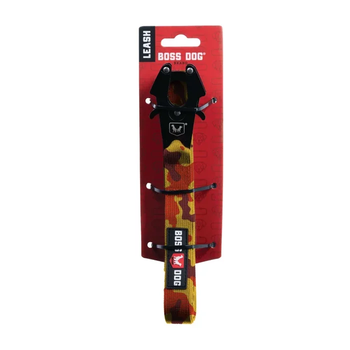 Boss Dog Tactical Leash – Orange Camo