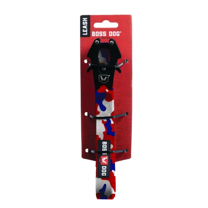 Boss Dog Tactical Leash – Red White & Blue