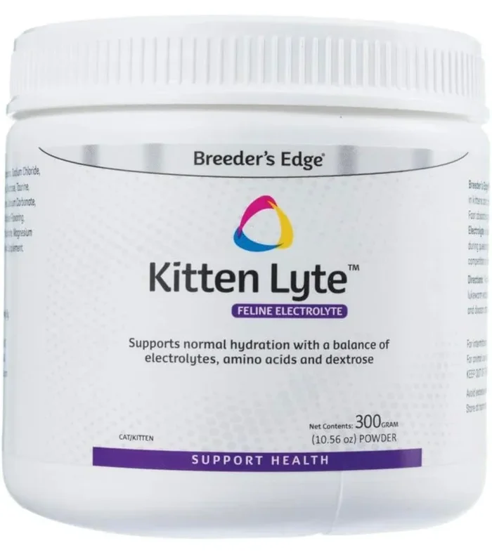 Breeder’s Edge Kitten Lyte- Feline Electrolyte Supplement for Cats and Kittens- 300 gm