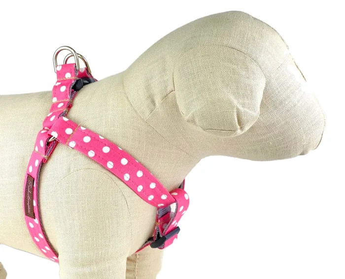 Bubblegum Polka Dot Dog Harness – 512