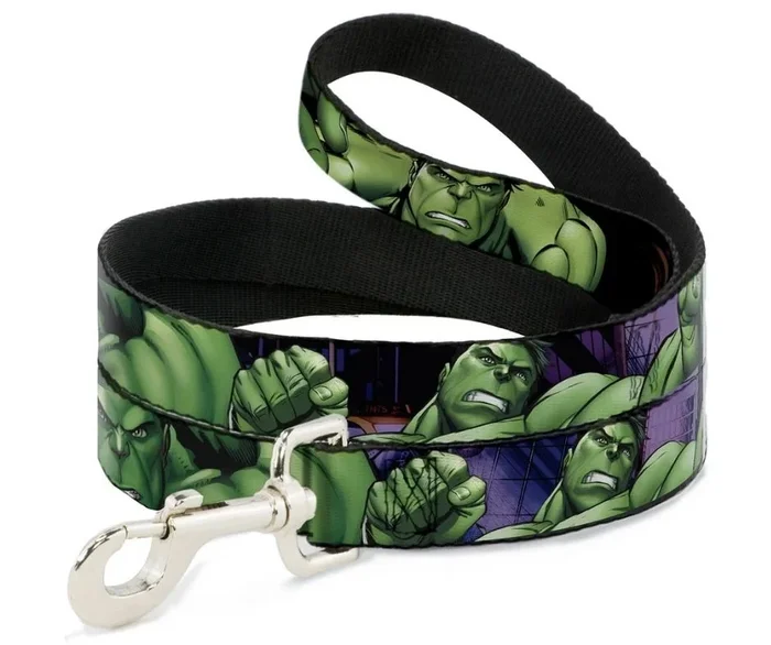 Buckle Down – Marvel Hulk Close Up Poses Dog Leash