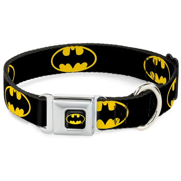 Buckle Down – Nylon Adj Batman Shield Collar 1″x9-15″ Small