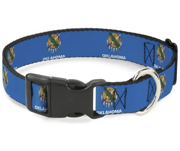 Buckle Down – Plastic Clip Collar Oklahoma State Flag