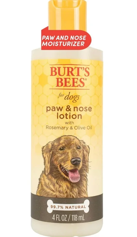 Burt’s Bees for Pets Paw and Nose Lotion with Rosemary and Olive Oil, 99.7% Natural Origin Formulas, Dog Paw Pad Lotion, Paw Moisturizer for Dogs, Dog Nose Lotion, 4oz