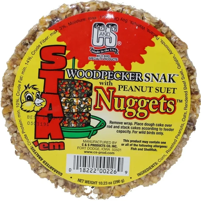 C&S Stak’Em Woodpecker Snak with Peanut Suet Nuggets