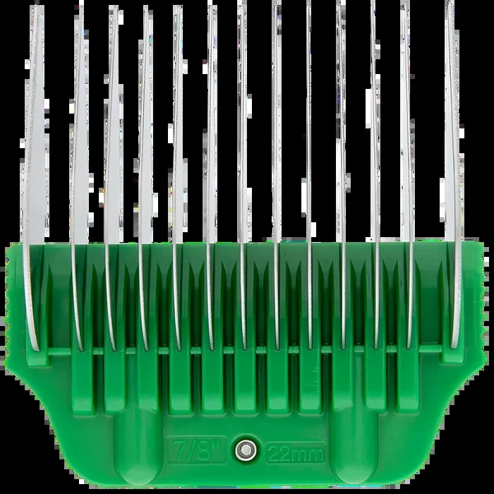 #C 7/8″ Green Wide Snap on Comb by PetStore.Direct