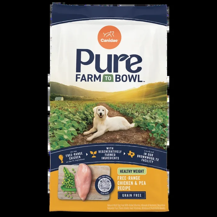Canidae Pure Farm To Bowl Grain Free Healthy Weight Dry Dog Food – Chicken & Pea – 22lb Bag