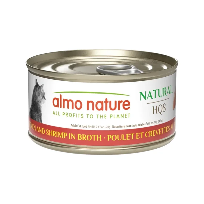 Canned Cat Treat – Natural HQS – Chicken & Shrimp in Broth – Adult