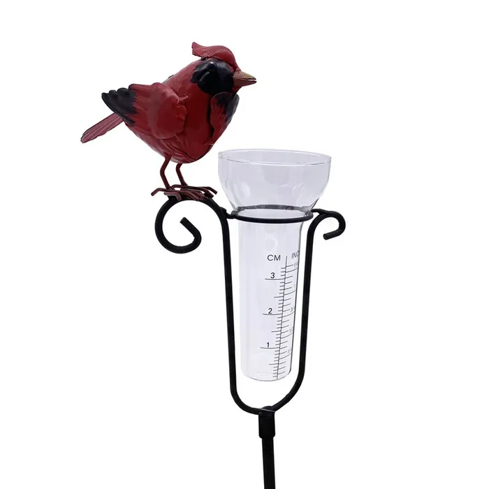 Cardinal Rain Gauge with Stake