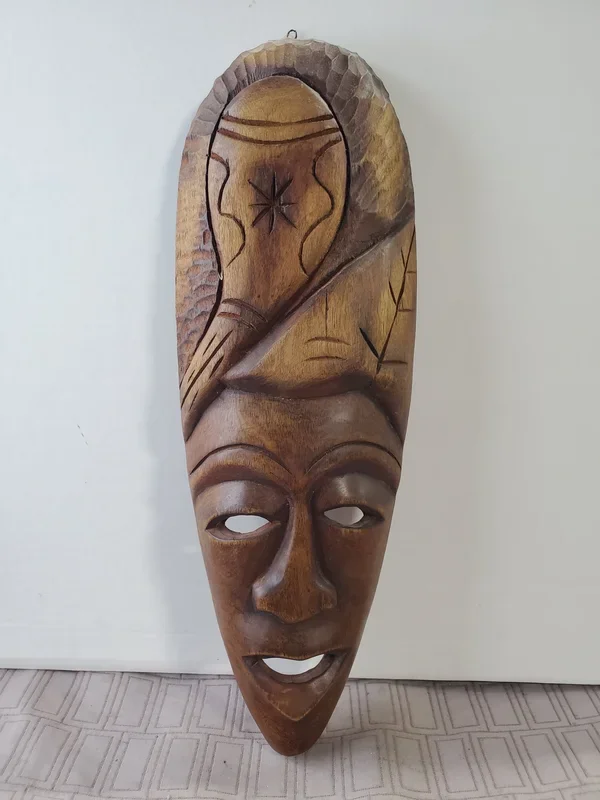 Carved Wooden Folk Art Mask