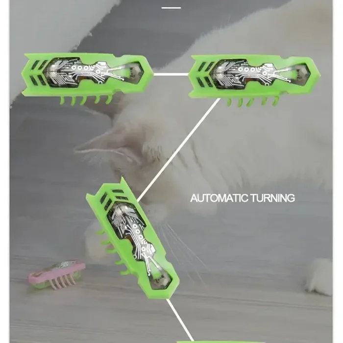 Cat Teasing Toy Electronic Toothbrush Plastic Bugs Realistic Insects Electric Attract Cats Toys
