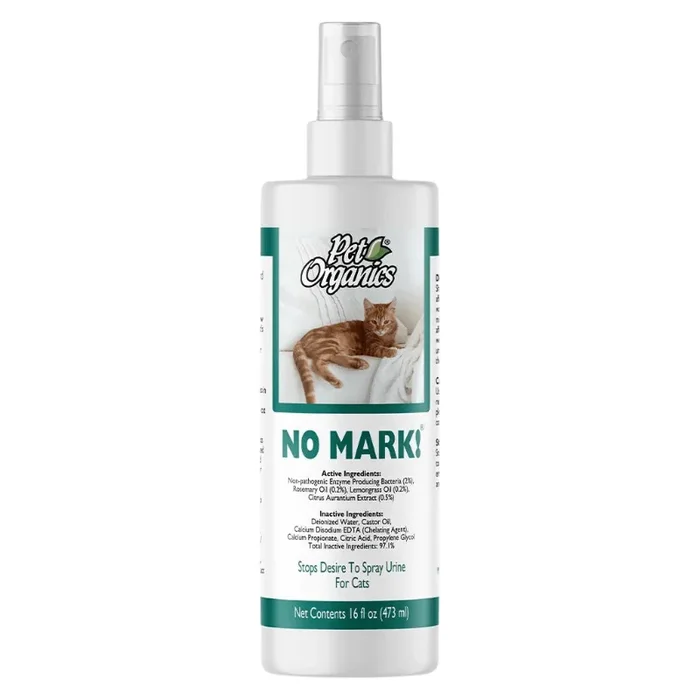 Cat Training Aids – PET ORGANICS – No Mark! (Stops Desire To Spray Urine) – 16 oz spray