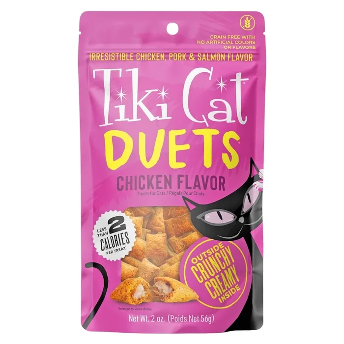 Cat Treat – DUETS – Chicken Flavor (Outside Crunchy, Inside Creamy) – 2 oz
