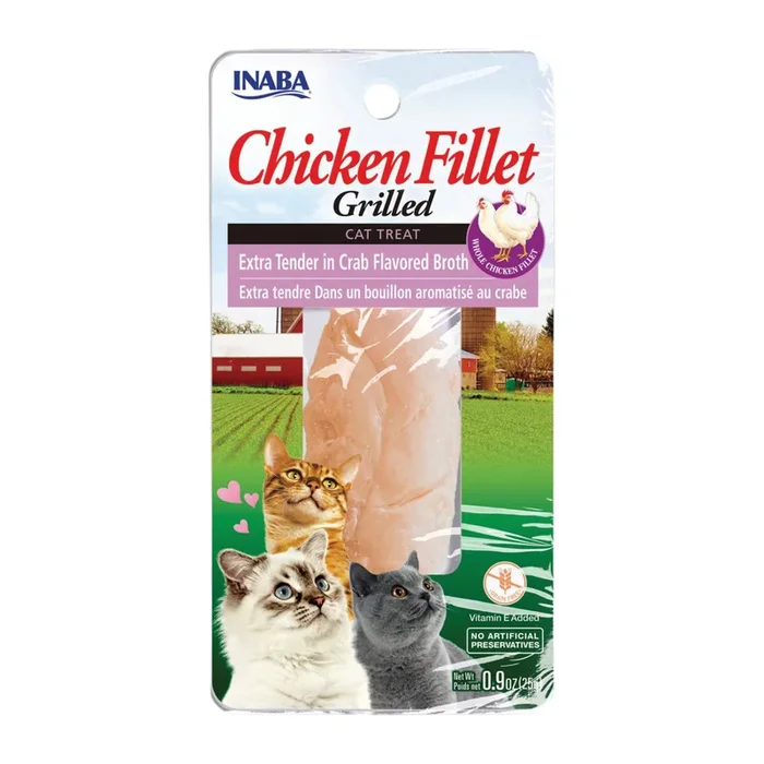 Cat Treat – GRILLED CHICKEN – Extra Tender in Crab Flavored Broth