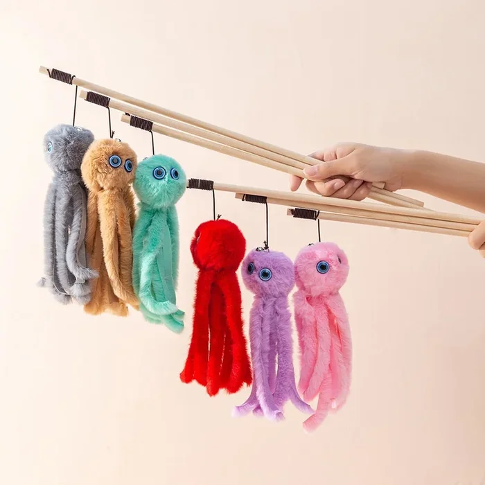 Cat Wand Toy – Octopus Plush