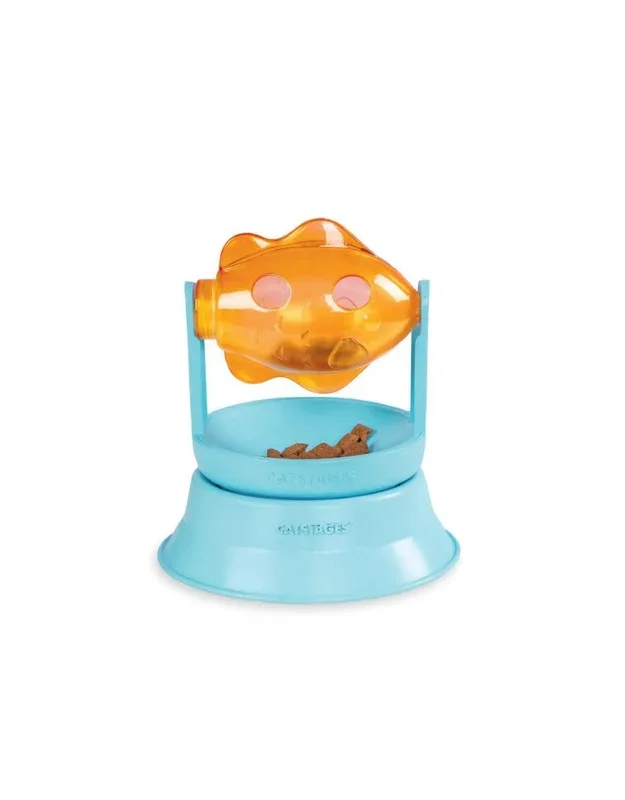CATSTAGES 2 in 1 Treat Cat Toy Spinning Fish
