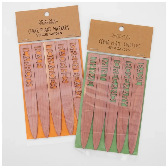 Cedar Plant Markers – Set of 5