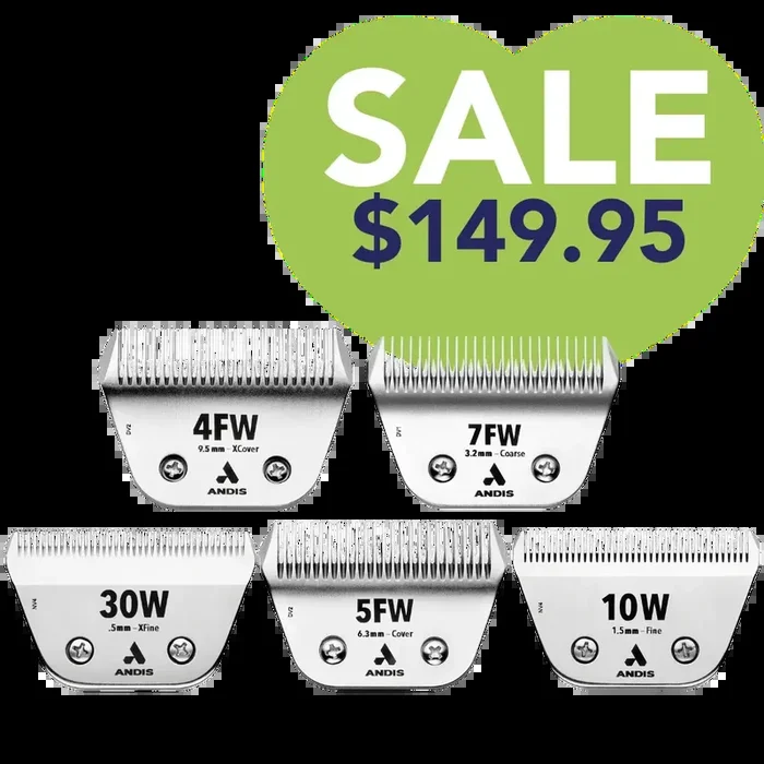 CeramicEdge Wide Blade Set of 5 by Andis