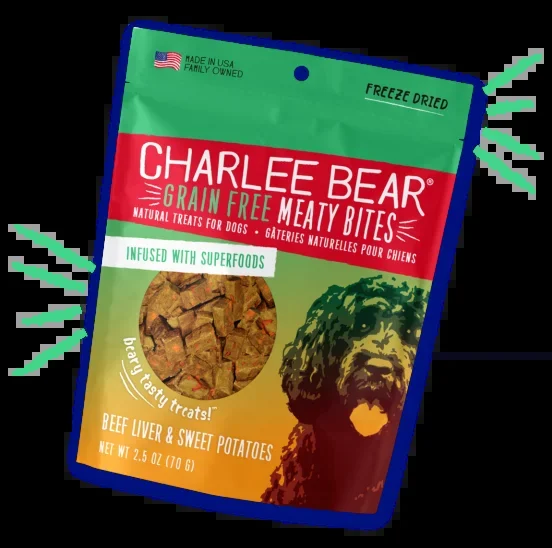 Charlee Bear Grain Free Meaty Bites Beef Liver & Sweet Potatoes