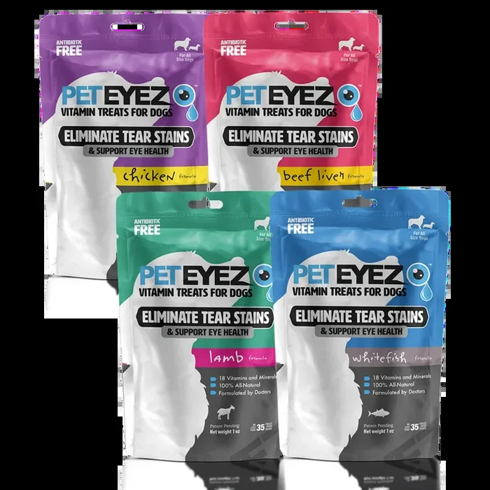 Chicken, Lamb, Beef Liver, and Whitefish Dog Treats Bundle by Pet Eyez