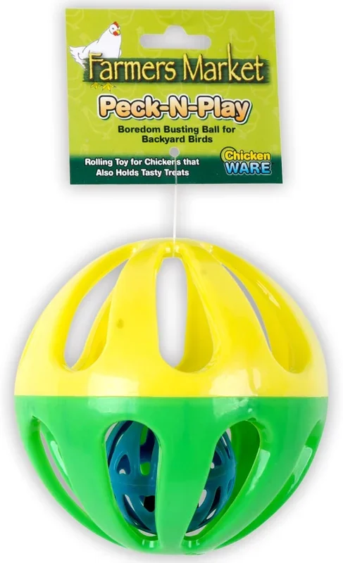 Chicken Peck-N-Play Ball Green 4.5 Inch