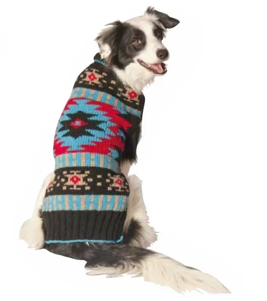 Chilly Dog – Dog Sweater Black Southwest Shawl Wool