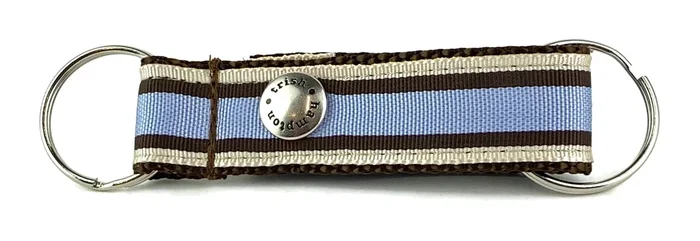 Chocolate/Periwinkle Stripe Snappy Keychain – 602