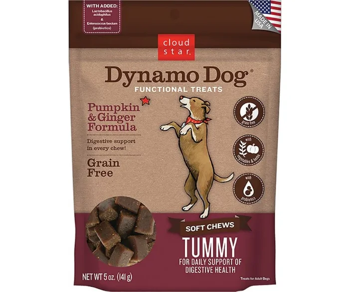 Cloud Star – Dynamo Dog, Tummy Pumpkin & Ginger Formula Soft Chews Dog Treats