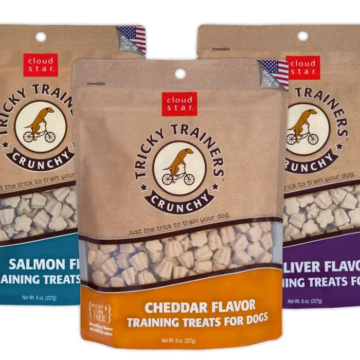 Cloud Star Crunchy Tricky Trainers 3 Flavor Variety Dog Treats Bundle – 8oz Each
