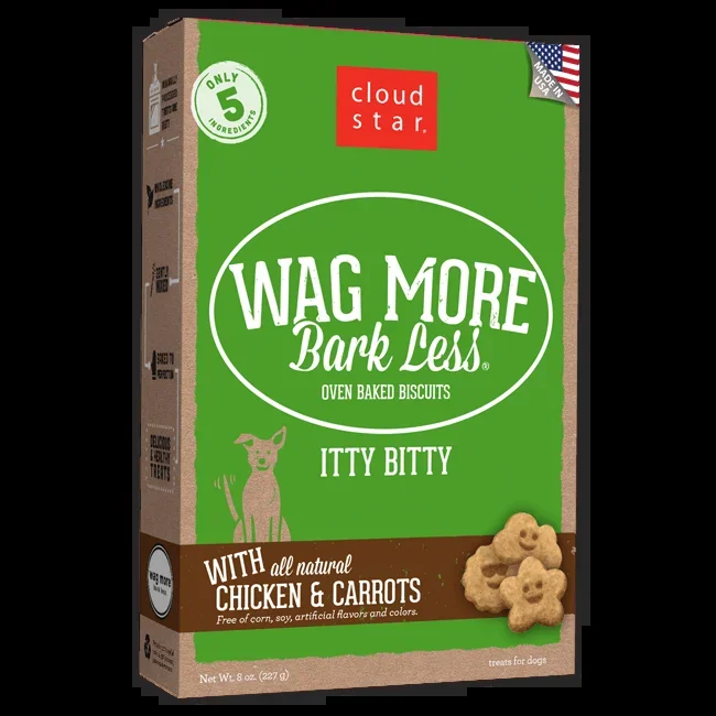 Cloud Star WAG MORE BARK LESS ITTY BITTY BISCUITS: CHICKEN & CARROTS