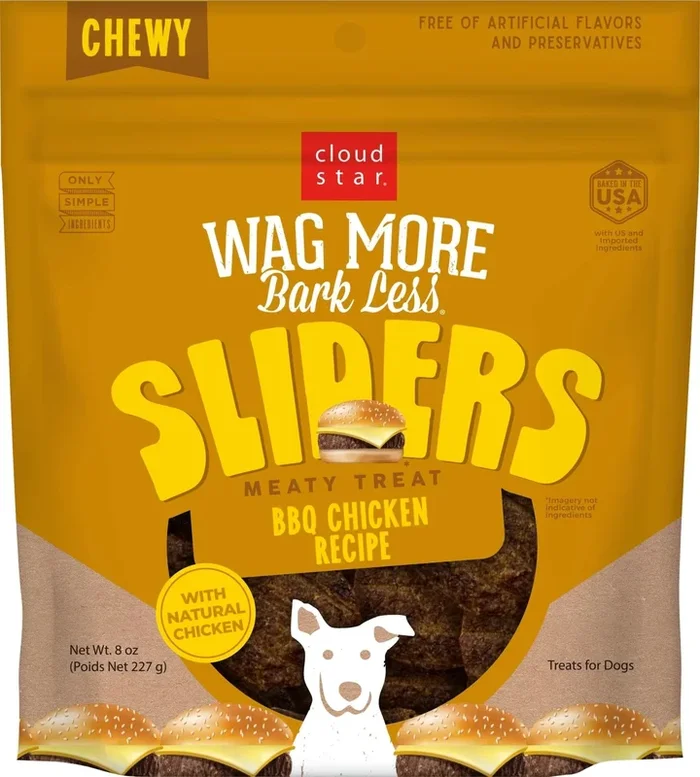 Cloud Star Wag More Bark Less Sliders Dog Treats, 8 oz