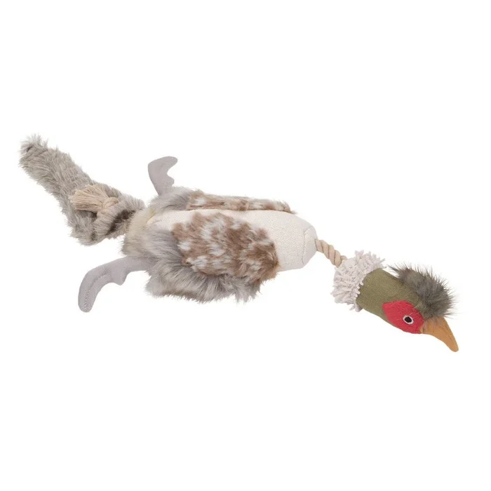 Coastal Remington Tethered-Head Plush and Canvas Dog Toy Pheasant