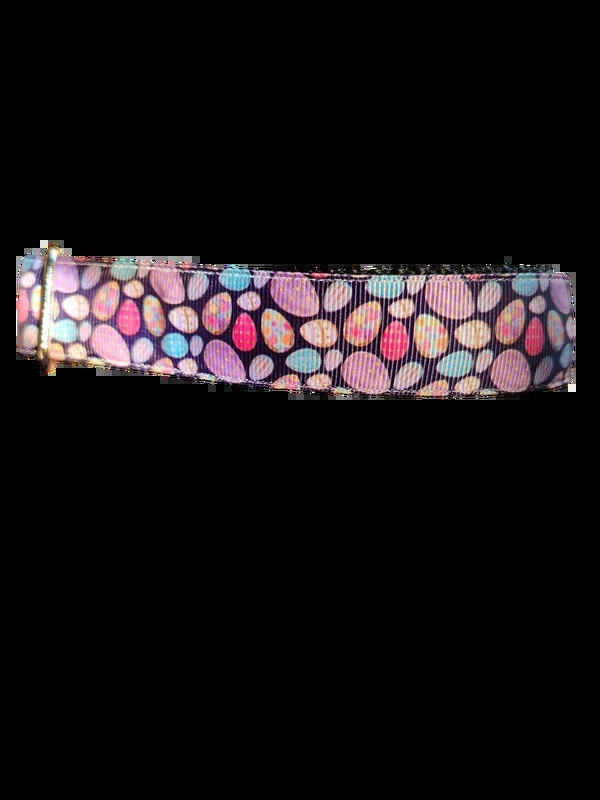 Colorful Easter Eggs Nylon Dog Collar