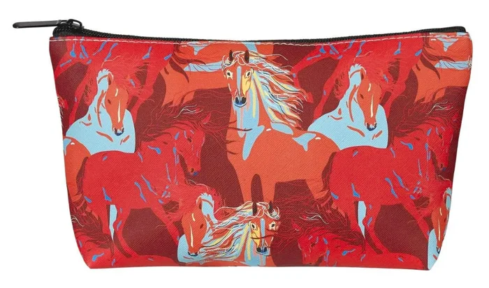 Colorful Horses Cosmetic Pouch