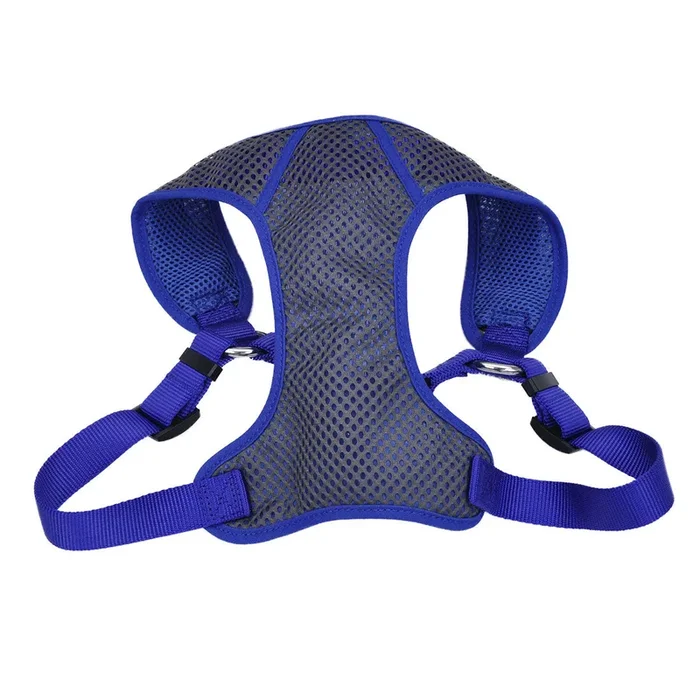 Comfort Soft® Sport Wrap Adjustable Dog Harness, Grey with Blue, Small – 5/8″ x 19″-23″